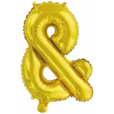 Betűs Gold, Arany &amp; betű fólia lufi, 46 cm party kellék
