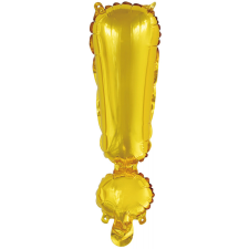 Betűs Gold, Arany ! betű fólia lufi, 43 cm party kellék