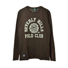 Beverly Hills Polo Club BH sötétbarna, hosszú ujjú férfi felső – XL férfi póló
