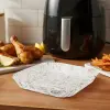 bewello Air fryer sütőpapír (olaj nélküli sütőhöz, mintás, négyzet, 20 cm, 50 db / csomag)