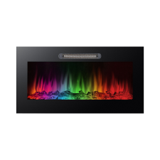  bewello BW2024 elektromos fali kandalló hősugárzó RGB led világítással, ívelt kályha, kandalló