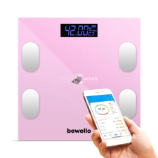 bewello BW3015 Okos személymérleg - 180 kg - elemes - üveg mérleg