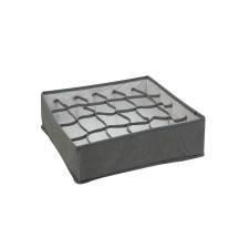 bewello szövet tárolódoboz 32*32*10cm 24 rekesz szürke BW 2080 bútor