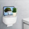 bewello WC-papír tartó szekrény - fehér - 210 x 135 x 135 mm