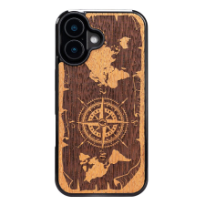 Bewood Compass Merbau tok iPhone 16 - barna tok és táska