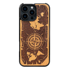 Bewood Compass Merbau tok iPhone 16 Pro - barna tok és táska