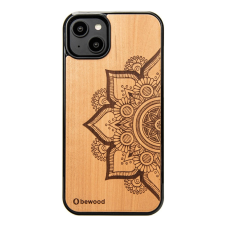 Bewood Mandala Applewood tok iPhone 15 Plus - barna tok és táska
