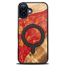 Bewood Neons Paris MagSafe-kompatibilis tok iPhone 16 Plus - barna-piros tok és táska