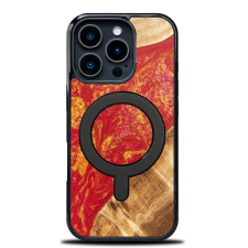 Bewood Neons Paris MagSafe-kompatibilis tok iPhone 16 Pro - barna-piros tok és táska