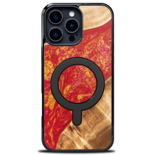 Bewood Neons Paris MagSafe-kompatibilis tok iPhone 16 Pro Max - barna-piros tok és táska
