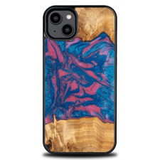 Bewood Neons Vegas tok iPhone 15 Plus - barna-kék tok és táska