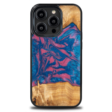 Bewood Neons Vegas tok iPhone 15 Pro - barna-kék tok és táska
