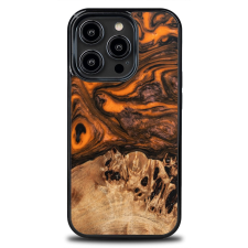 Bewood Orange tok iPhone 15 Pro - barna-narancssárga tok és táska