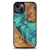 Bewood Turquoise tok iPhone 15 - barna-kék