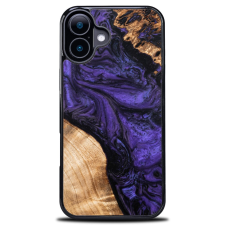 Bewood Violet tok iPhone 16 - barna-lila tok és táska