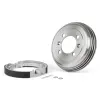 BGM Pro Első fékdob 8", fékpofákkal együtt BGM PRO öntöttvas Vespa Wideframe V1-15, V30-33, VU, VM, VN, VL, VB, ACMA, Hoffmann, Largeframe VBA, VBB, VNA, VNB