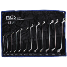 BGS Technic 12 részes mély, hajlított csillagkulcs készlet 6x7 - 30x32 mm (BGS 1214) villáskulcs
