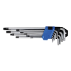 BGS Technic Torxkulcs készlet, extra hosszú, furatos, T10 - T50, 9 darabos (BGS-794)