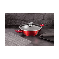  BH-7110 WOK+FEDŐ 30CM BURGUNDY edény