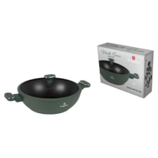  BH-8160 WOK+FEDŐ 30 CM MATTE GREEN edény