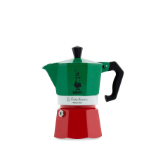 Bialetti Moka Express Italia 3 személyes kotyogós kávéfőző - Zöld/Fehér/Piros kávéfőző