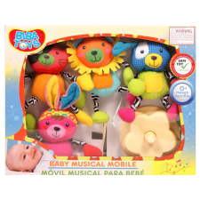 Biba Toys Állatos zenélő felhúzós kiságyforgó bébijáték kiságyra