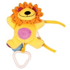 Biba Toys Textil bébijáték - Zenélő oroszlán vagy elefánt plüss bébijáték interaktív babajáték