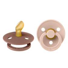  BIBS Colour 2-es szett, anatómiai cumifej, (Mackó/Púderrózsaszín), 0-6 hó cumi