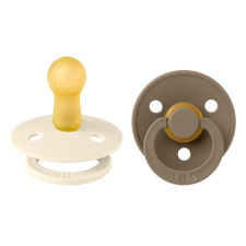  BIBS Colour 2-es szett, (Krémfehér/Tölgy), 6-18 hó cumi