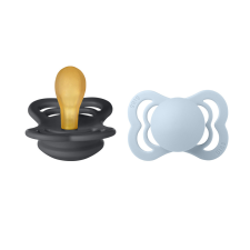  BIBS Supreme cumi 2-es szett (Grafit/Pasztellkék), 0-6 hó cumi