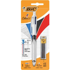 Bic Golyóstoll, háromszínű, nyomósirónnal egyben, BIC &quot;4 Colours&quot; + grafitbél toll