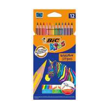 Bic Színes ceruza bic kids evolution hatszöglet&#369; hajlékony csíkos környezetbarát 12 db/készlet 9505222 színes ceruza