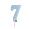 Big Party 7-es számos gyertya babakék 7 cm-es