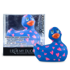 Big Teaze Toys My Duckie Romance 2.0 - szíves kacsa vízálló csiklóvibrátor (kék-pink) vibrátorok