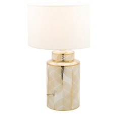 BigBuy Home Asztali Lámpa (20 x 20 x 52 cm) Kerámia Aranysárga világítás
