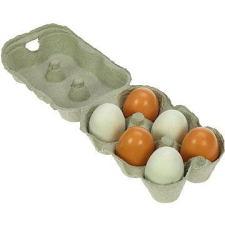 Bigjigs Fa élelmiszerek - Fa tojás kartonban konyhakészlet