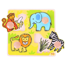 Bigjigs fa mágneses puzzle szafari puzzle, kirakós