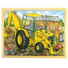 Bigjigs fa puzzle Kotró-rakodó 24 db puzzle, kirakós