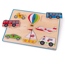 Bigjigs fa puzzle Szállító járművek 8 db puzzle, kirakós