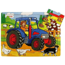 Bigjigs Fa puzzle - Traktor puzzle, kirakós