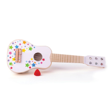 bigjigs játék fa gitár csillag mintával játékhangszer