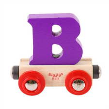 Bigjigs Rail fa vagon B betűvel kreatív és készségfejlesztő