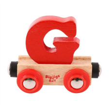 Bigjigs Rail fa vagon G betűvel kreatív és készségfejlesztő