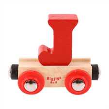 Bigjigs Rail fa vagon J betűvel kreatív és készségfejlesztő