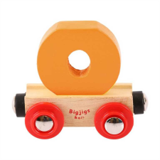 Bigjigs Rail fa vagon O betűvel kreatív és készségfejlesztő