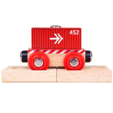  Bigjigs Rail piros konténervagon kisvasút