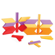 Bigjigs Toys Bigjigs fa színes építő készlet Sunset 100 db-os barkácsolás, építés