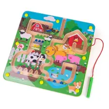 Bigjigs Toys mágneses labirintus farm kreatív és készségfejlesztő