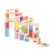 Bigjigs Toys színes fa golyópálya barkácsolás, építés