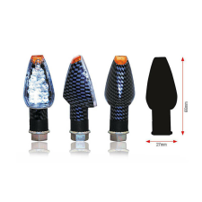  BIHR Design LED irányjelzők rövid szénszálas univerzális motorkerékpár irányjelző